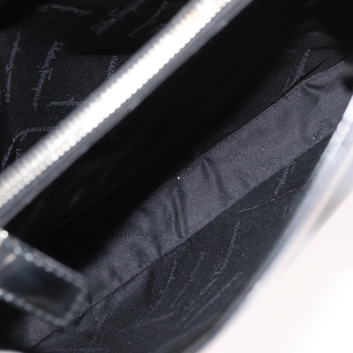 Salvatore Ferragamo Vintage Tote Bag Patent Leather Black Patent_Leather Tote Bag Bag (Pre-Loved)