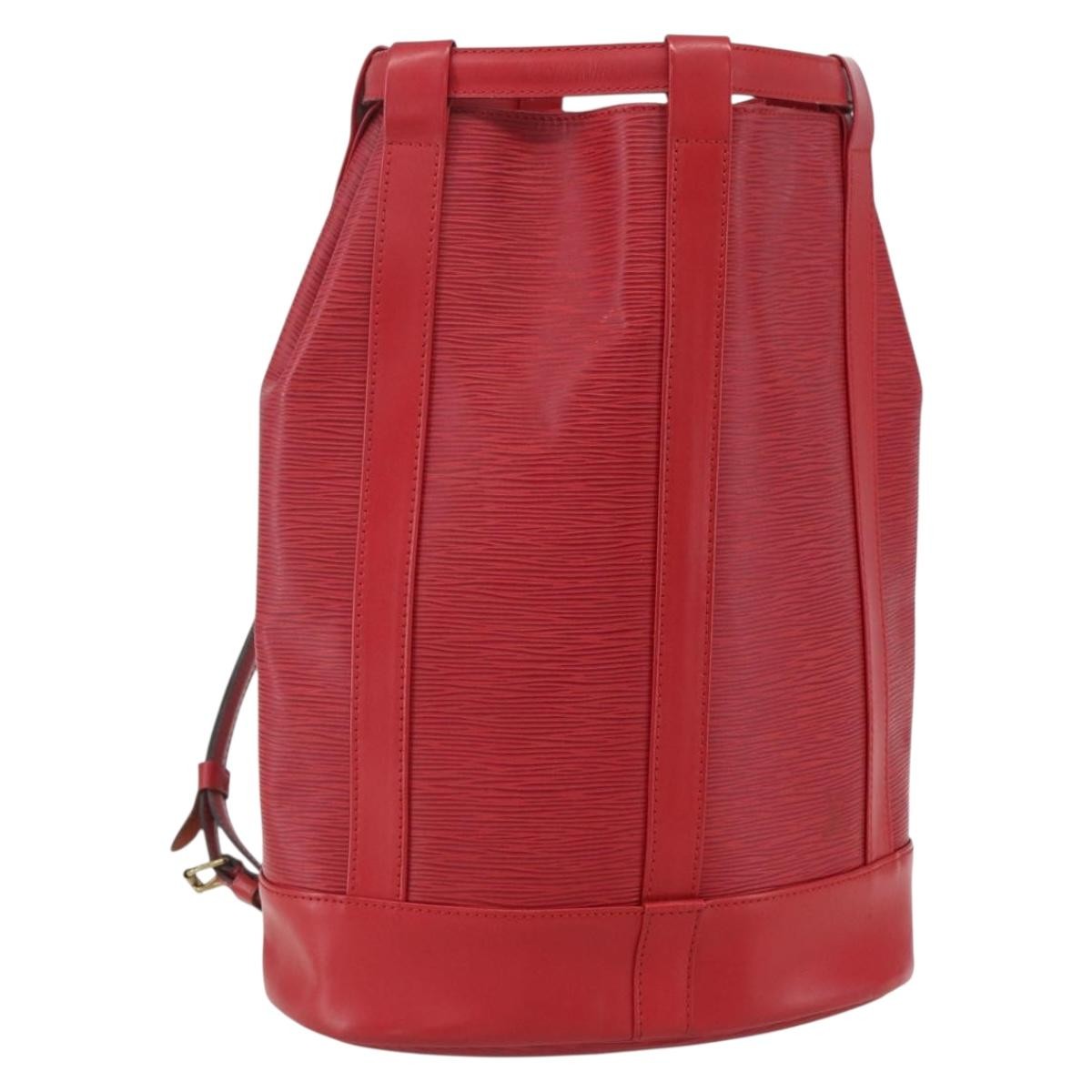 Louis Vuitton Randonnee Backpack Epi Leather Red Leather Shoulder Bag Bag (Authentic Pre-Loved)