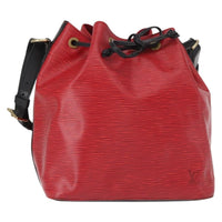 Louis Vuitton Bicolor Petit Noe Handbag Epi Leather Red Leather Shoulder Bag Bag (Pre-Loved)