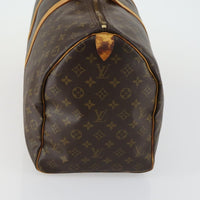 Louis Vuitton Keepall Bag Monogram Canvas Brown Canvas Travel Bag Bag (Authentic Pre-Loved)