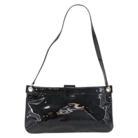 Salvatore Ferragamo Gancini Shoulder Bag Patent Leather Black Patent_Leather Shoulder Bag Bag (Pre-Loved)