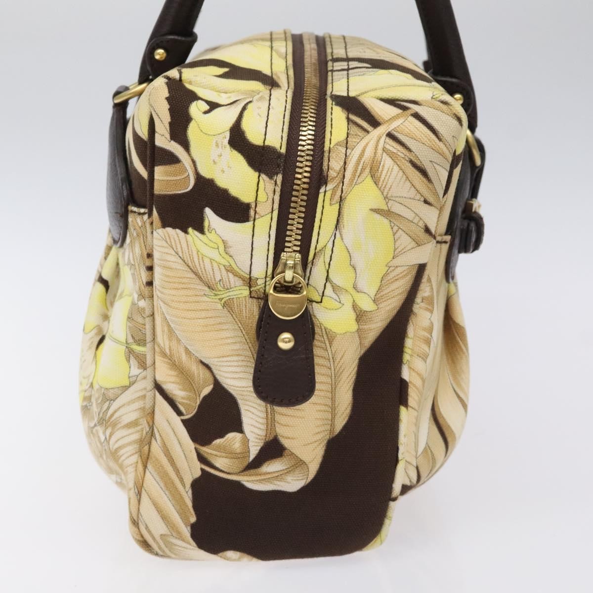 Salvatore Ferragamo Gancini Shoulder Bag Canvas Multicolour Canvas Shoulder Bag Bag (Authentic Pre-Loved)