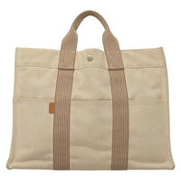 Hermes Fourre Tout Tote Toile Beige Canvas Bag (Authentic Pre-Loved)