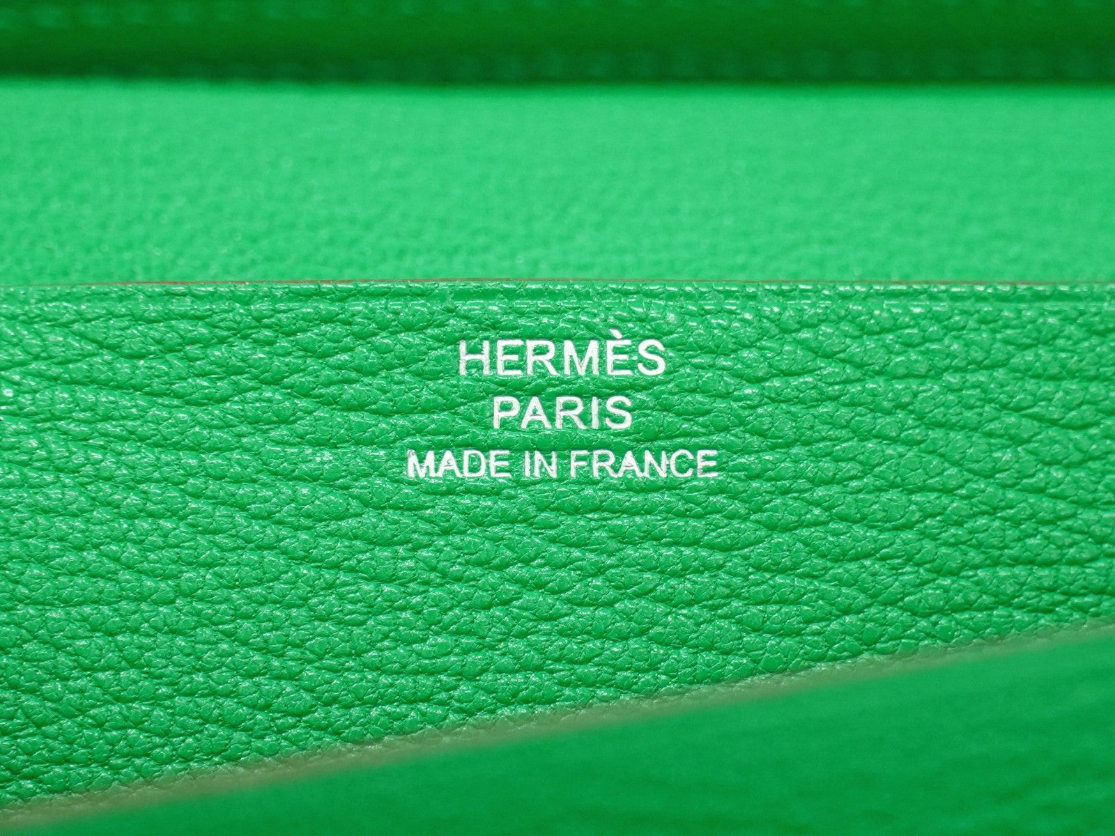 Hermes Bearn Wallet Chevre Mysore Green Leather Wallets Accessory (Pre-Loved)