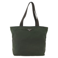Prada Vintage Zip Tote Tessuto Khaki Nylon Tote Bag Bag (Pre-Loved)