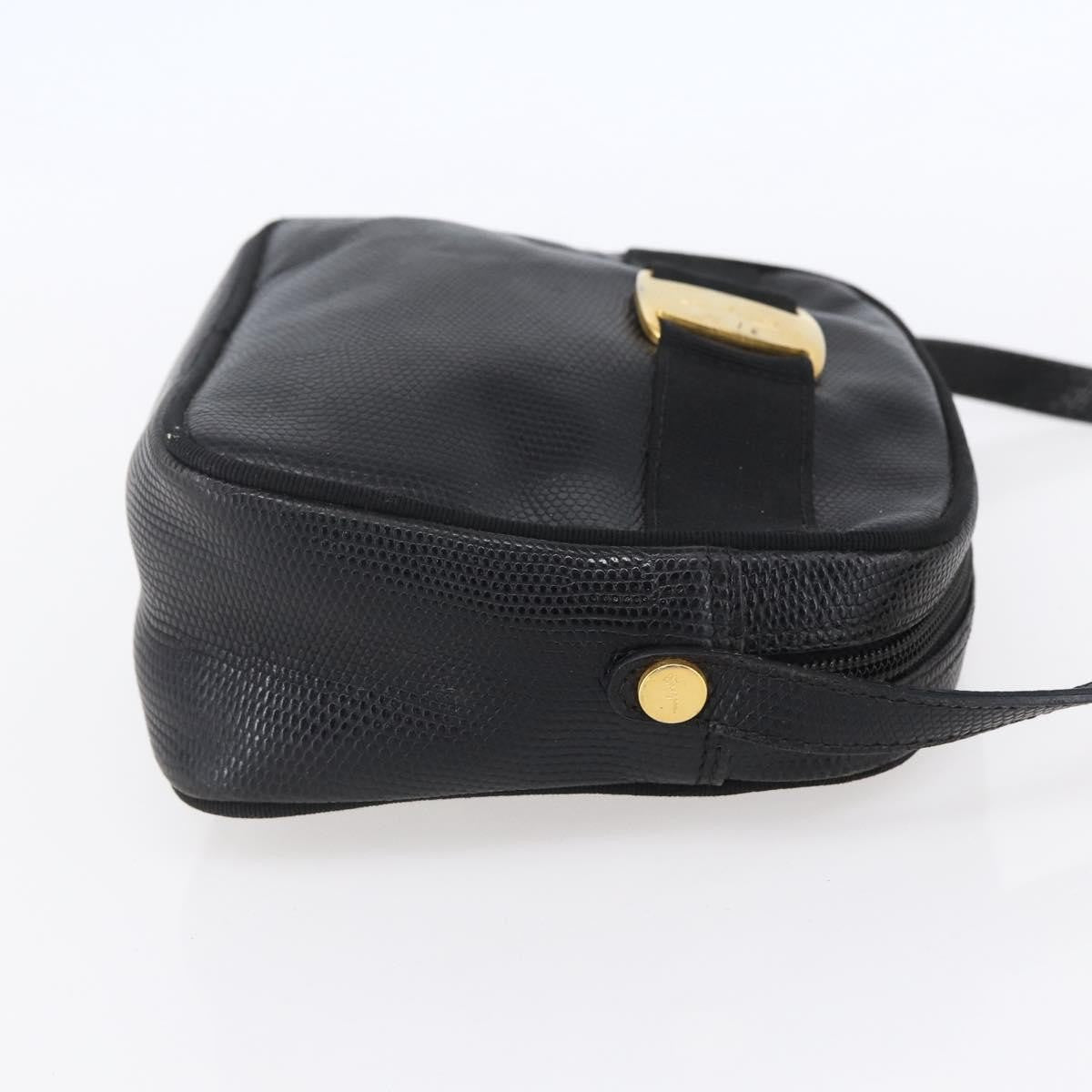 Salvatore Ferragamo Vara Bow Camera Shoulder Bag Leather Black Leather Shoulder Bag Bag (Authentic Pre-Loved)