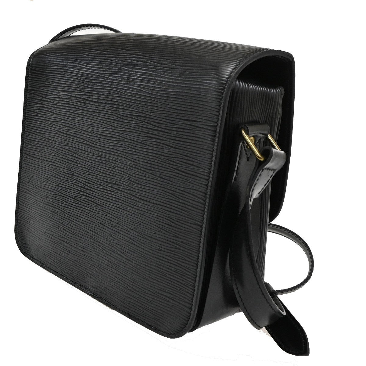 Louis Vuitton Cartouchiere Handbag Epi Leather Black Leather Shoulder Bag Bag (Authentic Pre-Loved)