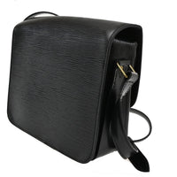 Louis Vuitton Cartouchiere Handbag Epi Leather Black Leather Shoulder Bag Bag (Authentic Pre-Loved)