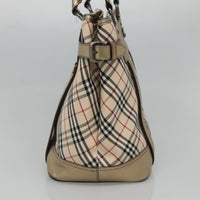 Burberry Nova Check Tote Canvas And Leather Beige Canvas Tote Bag Bag (Authentic Pre-Loved)