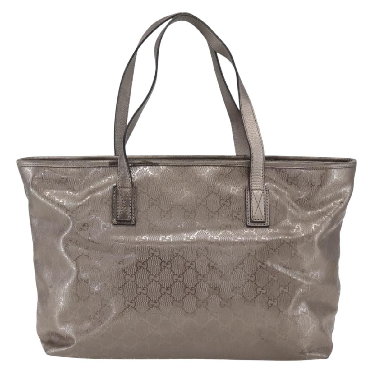 Gucci Gucci Plus Tote Gg Imprime Silver Pvc Tote Bag Bag (Pre-Loved)