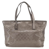 Gucci Gucci Plus Tote Gg Imprime Silver Pvc Tote Bag Bag (Pre-Loved)