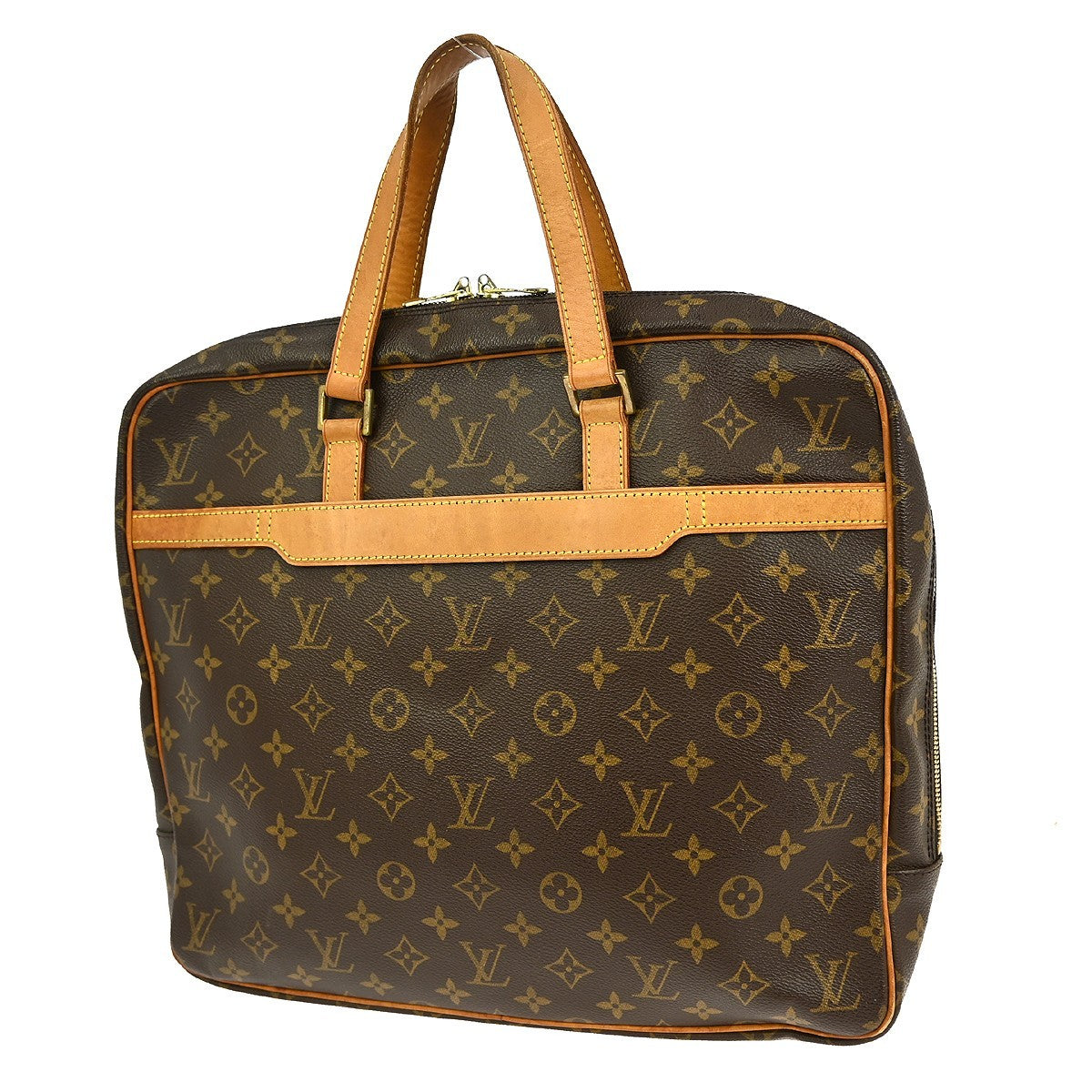 Louis Vuitton Porte-Documents Pegase Bag Monogram Canvas Brown Canvas Briefcase Bag (Authentic Pre-Loved)