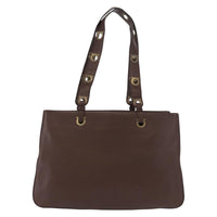 Salvatore Ferragamo Gancini Tote Leather Brown Leather Tote Bag Bag (Authentic Pre-Loved)