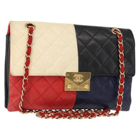 Chanel Chanel Cc Clasp Chain Flap Bag Multicolor Quilted Lambskin Multicolour Leather Shoulder Bag Bag (Pre-Loved)