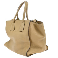 Prada Front Pocket Wing Convertible Tote Vitello Daino Beige Leather Tote Bag Bag (Pre-Loved)