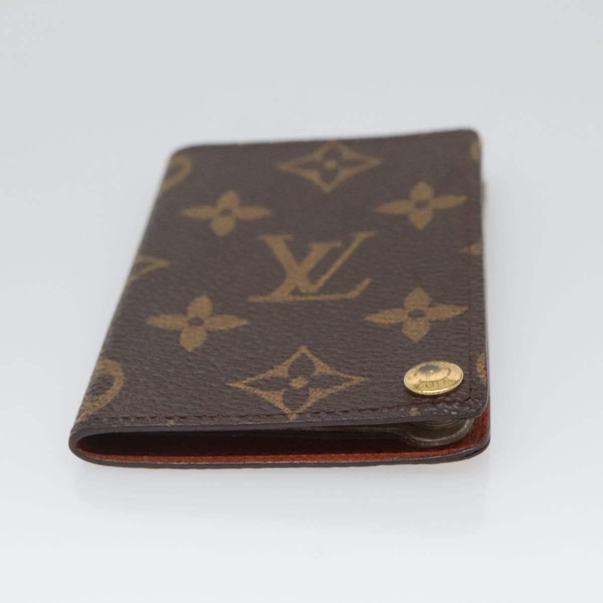 Louis Vuitton Porte Cartes Pression Card Case Monogram Canvas Brown Canvas Card Holders Accessory (Authentic Pre-Loved)