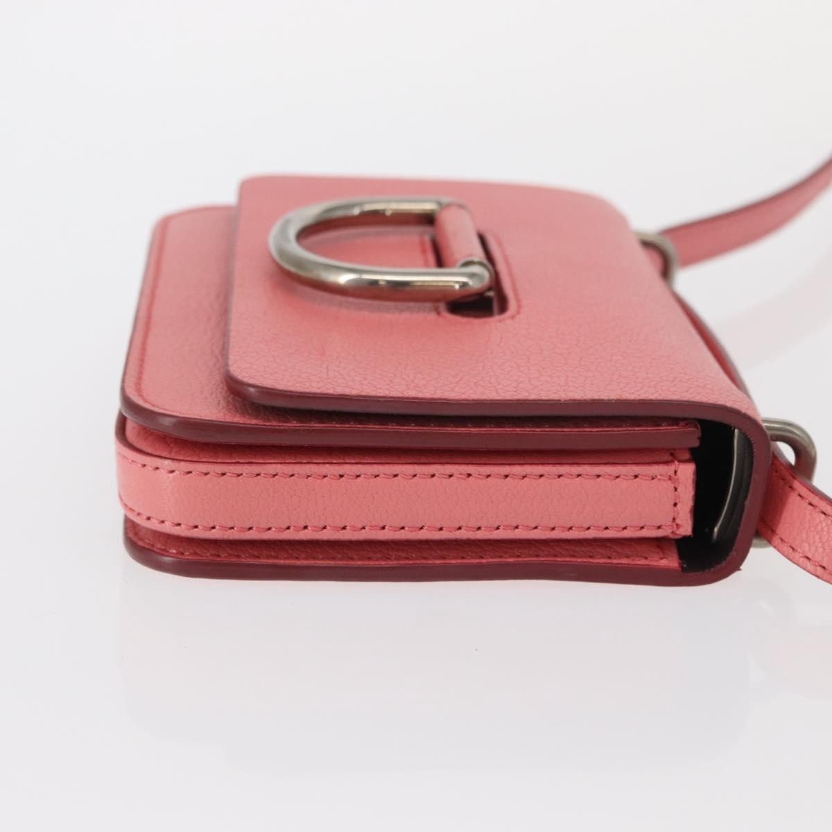 Burberry D-Ring Shoulder Bag Leather Pink Leather Shoulder Bag Bag (Pre-Loved)