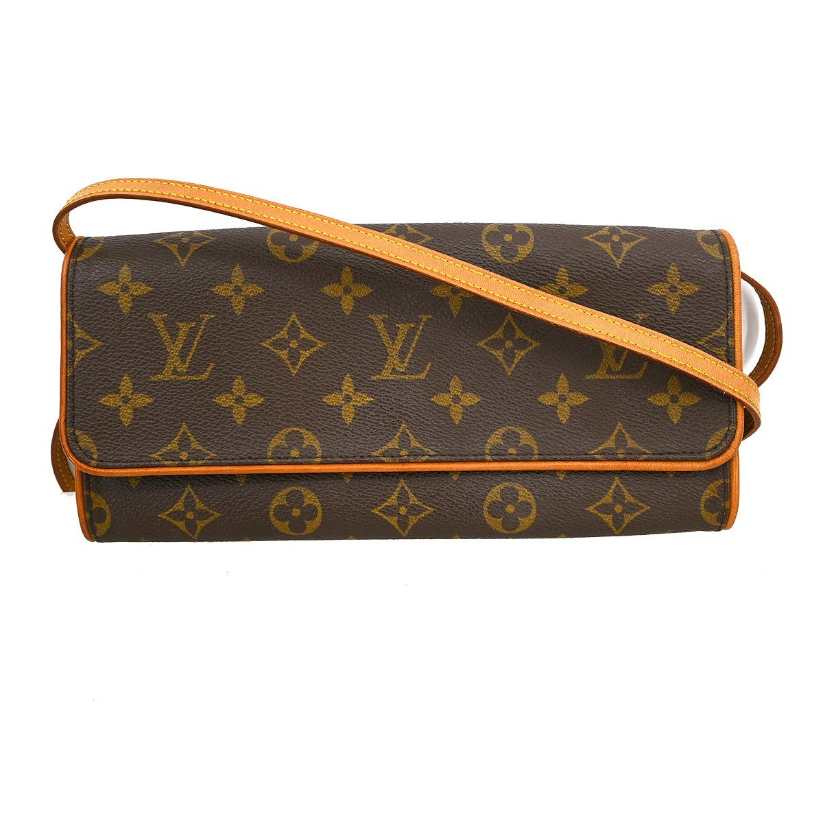 Louis Vuitton Twin Handbag Monogram Canvas Brown Canvas Clutche & Pouche Bag (Authentic Pre-Loved)