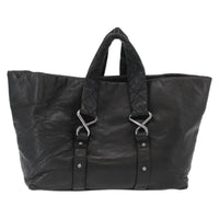 Chanel 8 Knots Tote Lambskin Black Leather Tote Bag Bag (Pre-Loved)