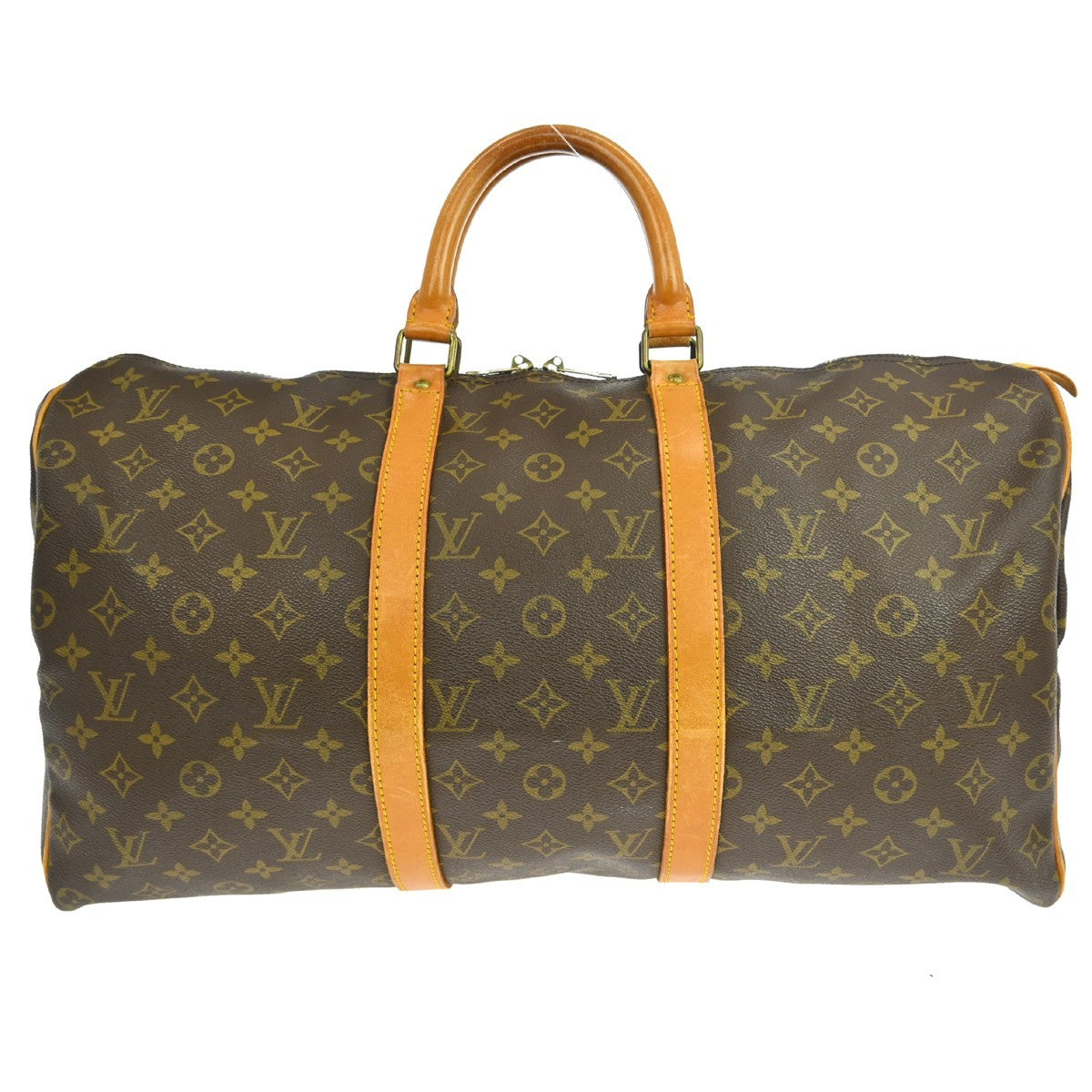 Louis Vuitton Keepall Bag Monogram Canvas Brown Canvas Travel Bag Bag (Pre-Loved)