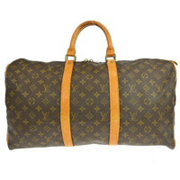 Louis Vuitton Keepall Bag Monogram Canvas Brown Canvas Travel Bag Bag (Pre-Loved)