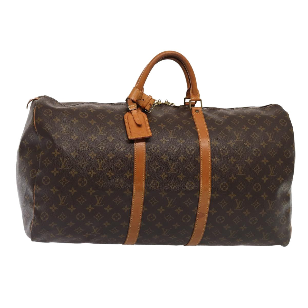 Louis Vuitton Keepall Bag Monogram Canvas Brown Canvas Travel Bag Bag (Authentic Pre-Loved)