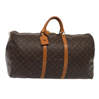 Louis Vuitton Keepall Bag Monogram Canvas Brown Canvas Travel Bag Bag (Authentic Pre-Loved)