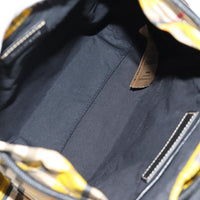 Burberry Graffiti Rucksack Backpack Vintage Check Canvas Beige Canvas Backpack Bag (Authentic Pre-Loved)