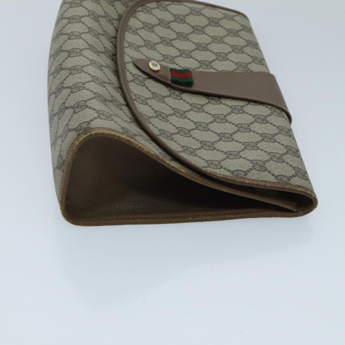 Gucci Sherry Line Pouch Canvas Beige Canvas Clutche & Pouche Bag (Authentic Pre-Loved)