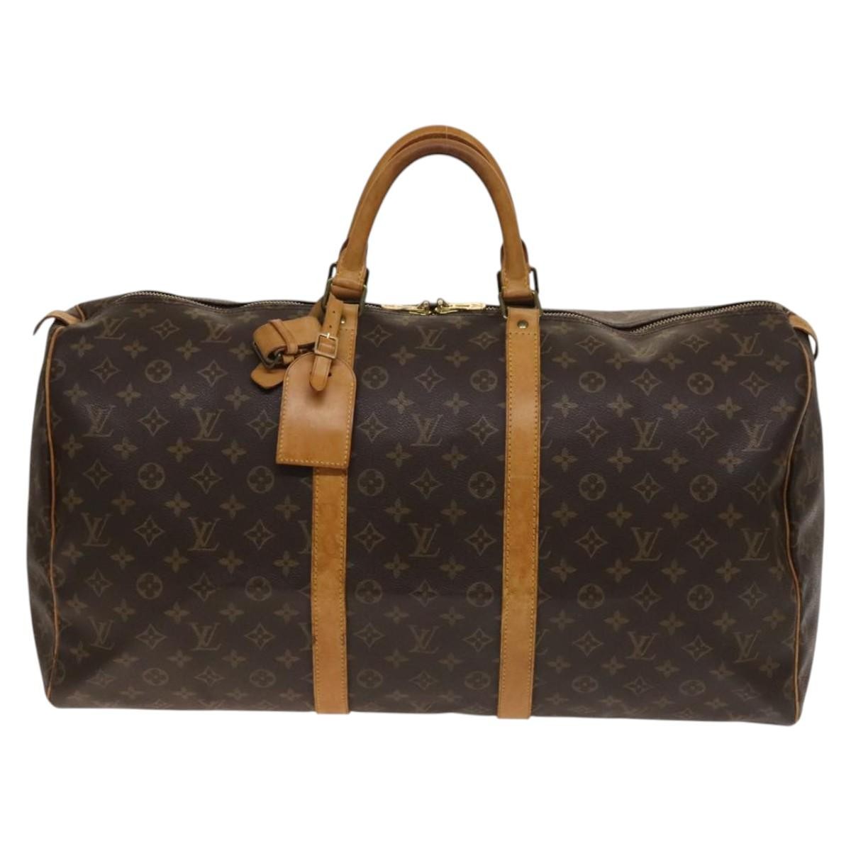Louis Vuitton Keepall Bag Monogram Canvas Brown Canvas Travel Bag Bag (Pre-Loved)