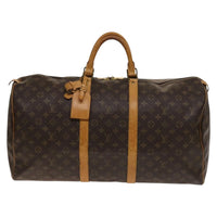 Louis Vuitton Keepall Bag Monogram Canvas Brown Canvas Travel Bag Bag (Pre-Loved)