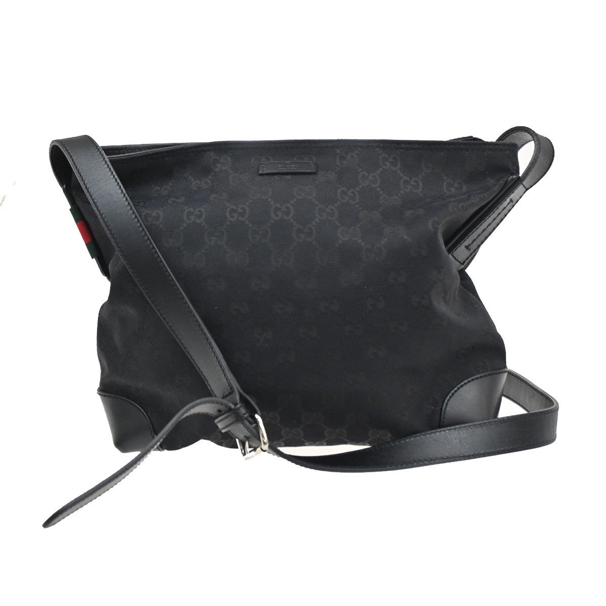 Gucci Original Messenger Gg Canvas Black Canvas Shoulder Bag Bag (Pre-Loved)