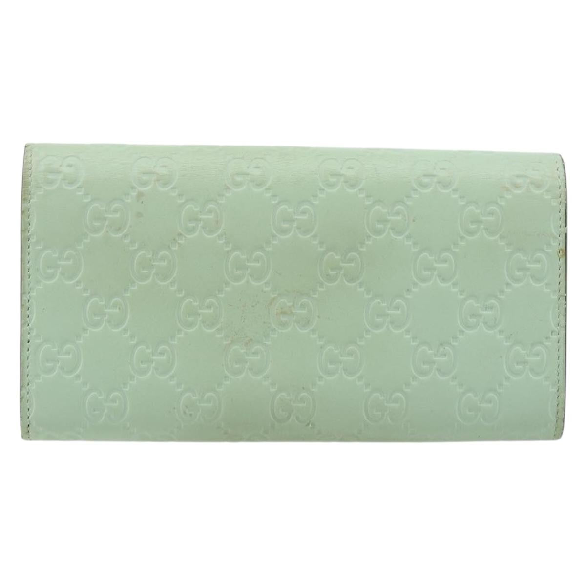 Gucci Guccissima Wallet Motif Gg Green Leather Wallets Accessory (Pre-Loved)
