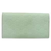 Gucci Guccissima Wallet Motif Gg Green Leather Wallets Accessory (Pre-Loved)