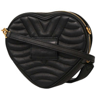 Louis Vuitton New Wave Heart Crossbody Bag Quilted Leather Black Leather Crossbody Bag Bag (Authentic Pre-Loved)
