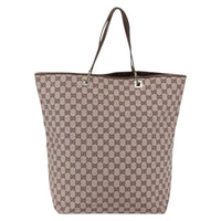 Gucci Gucci Vintage Bucket Shopping Tote Gg Canvas Pink Canvas Tote Bag Bag (Pre-Loved)