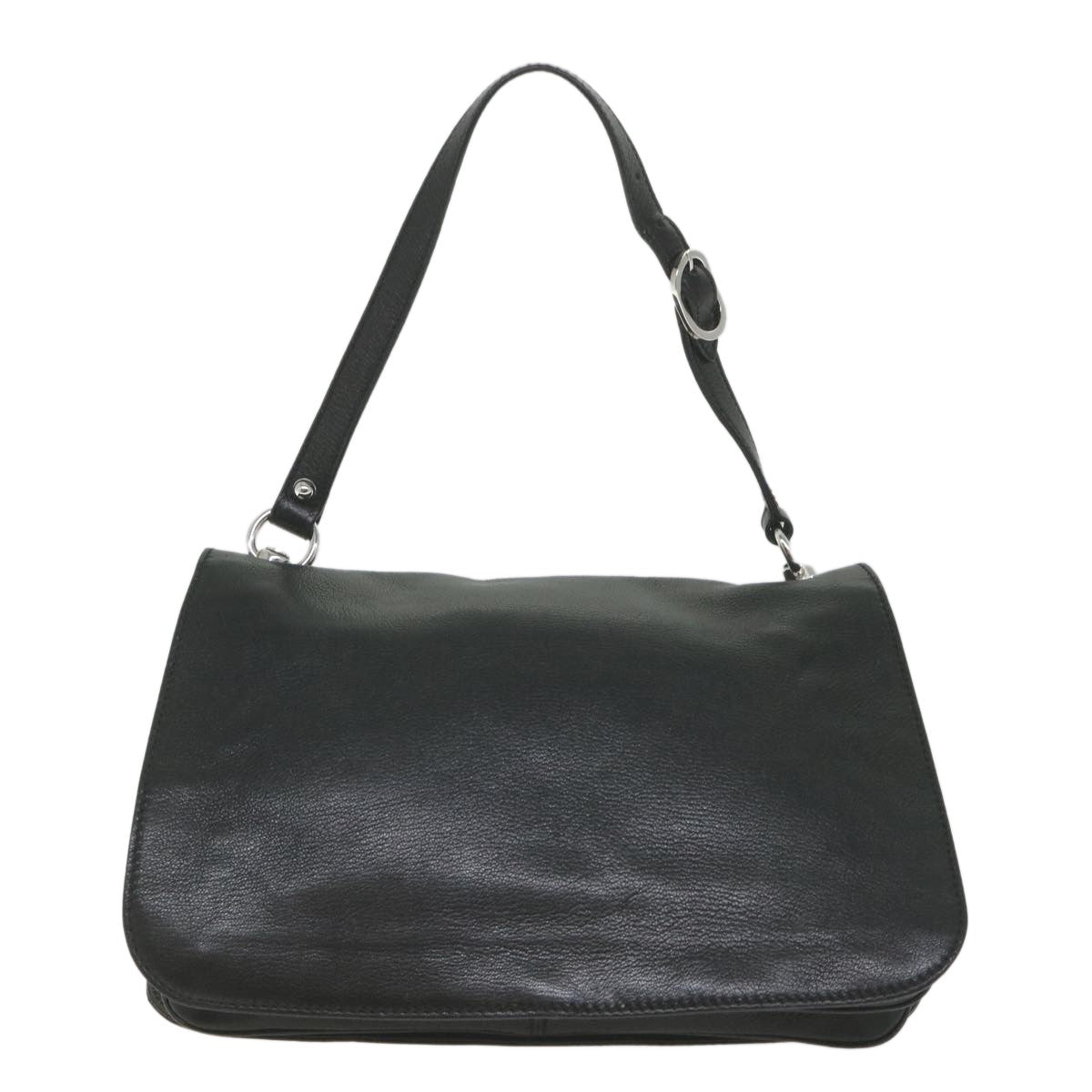 Gucci Blondie Flap Bag Leather Black Leather Shoulder Bag Bag (Authentic Pre-Loved)