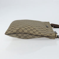 Gucci Zip Top Messenger Bag Gg Coated Canvas Beige Pvc Shoulder Bag Bag (Authentic Pre-Loved)