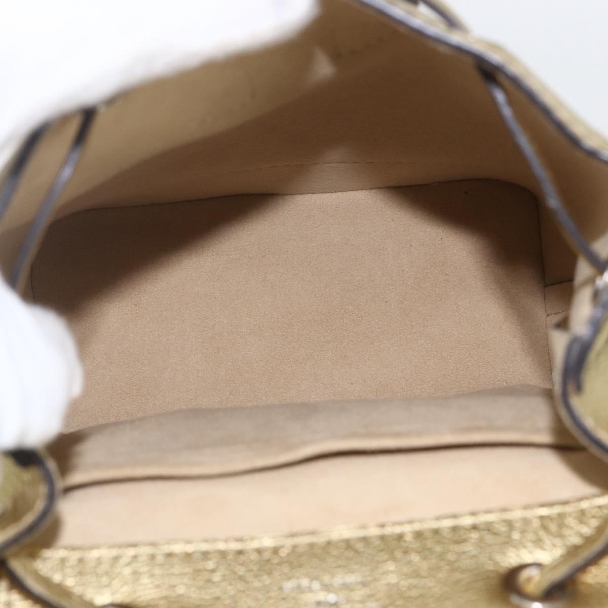 Louis Vuitton Lockme Backpack Leather Gold Leather Backpack Bag (Authentic Pre-Loved)