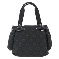 Salvatore Ferragamo Gancini Tote Nylon Black Nylon Tote Bag Bag (Pre-Loved)