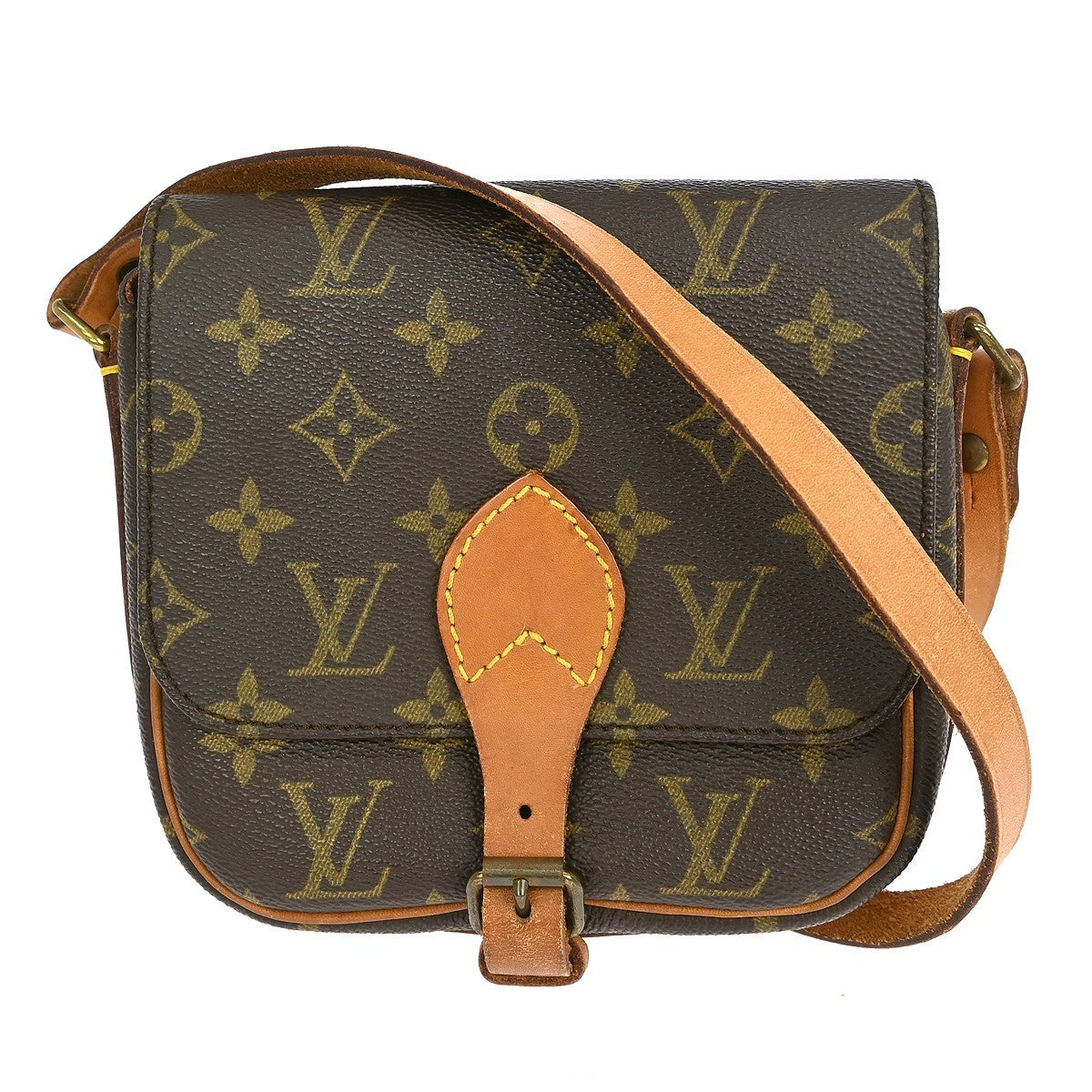 Louis Vuitton Louis Vuitton Cartouchiere Handbag Monogram Canvas Brown Canvas Shoulder Bag Bag (Authentic Pre-Loved)