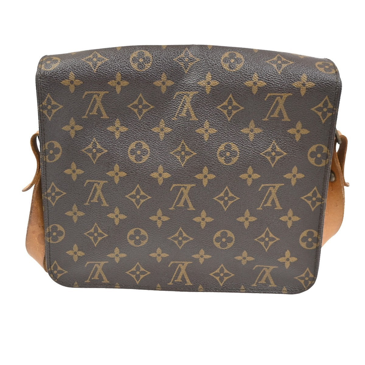 Louis Vuitton Cartouchiere Handbag Monogram Canvas Brown Canvas Shoulder Bag Bag (Pre-Loved)