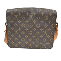 Louis Vuitton Cartouchiere Handbag Monogram Canvas Brown Canvas Shoulder Bag Bag (Pre-Loved)