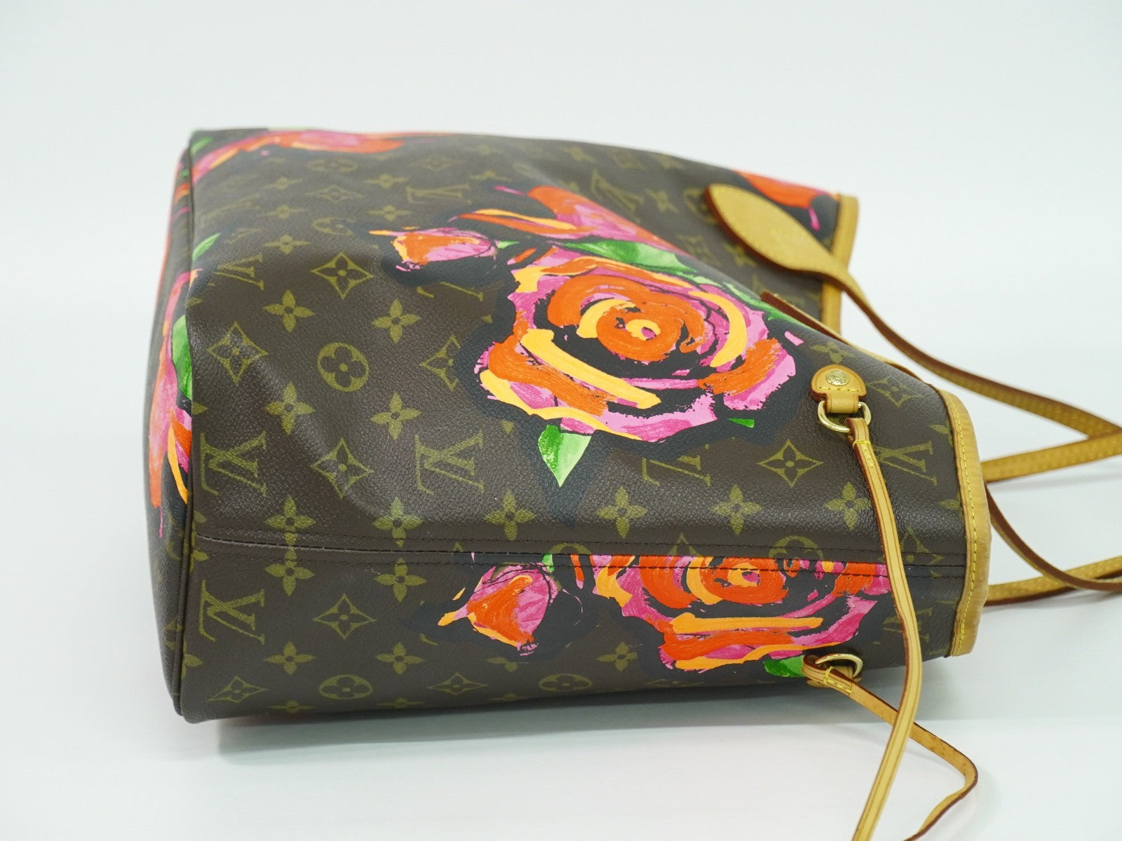 Louis Vuitton Neverfull Tote Limited Edition Monogram Roses Brown Canvas Tote Bag Bag (Authentic Pre-Loved)