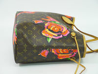 Louis Vuitton Neverfull Tote Limited Edition Monogram Roses Brown Canvas Tote Bag Bag (Authentic Pre-Loved)