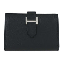 Hermes Bearn Wallet Epsom Black Leather Wallets Accessory (Pre-Loved)