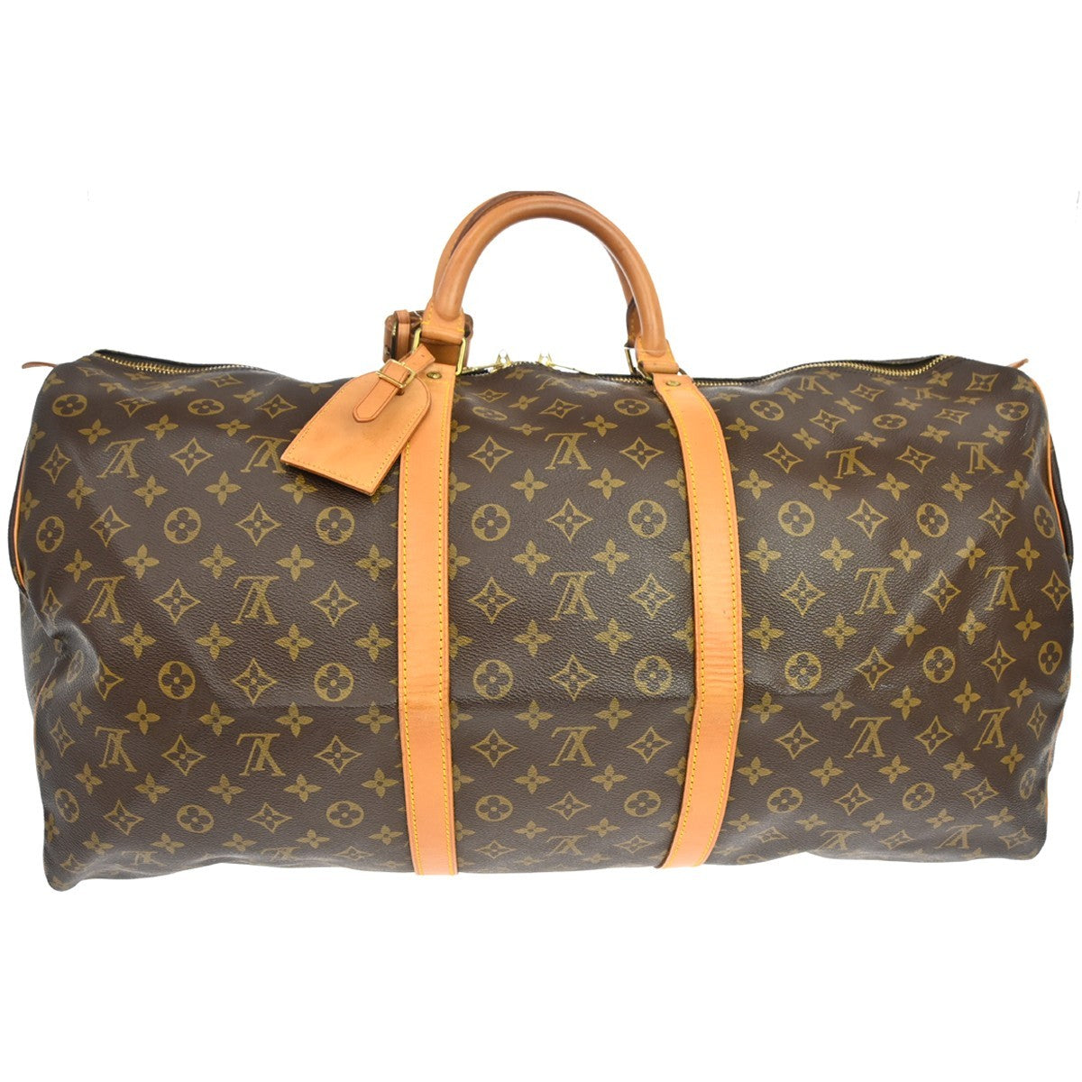 Louis Vuitton Keepall Bag Monogram Canvas Brown Canvas Travel Bag Bag (Authentic Pre-Loved)