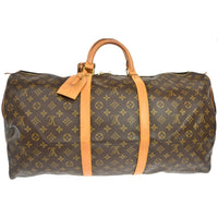 Louis Vuitton Keepall Bag Monogram Canvas Brown Canvas Travel Bag Bag (Authentic Pre-Loved)