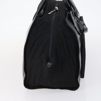 Gucci Travel Boston Bag Leather With Nylon Black Leather Travel Bag Bag (Pre-Loved)