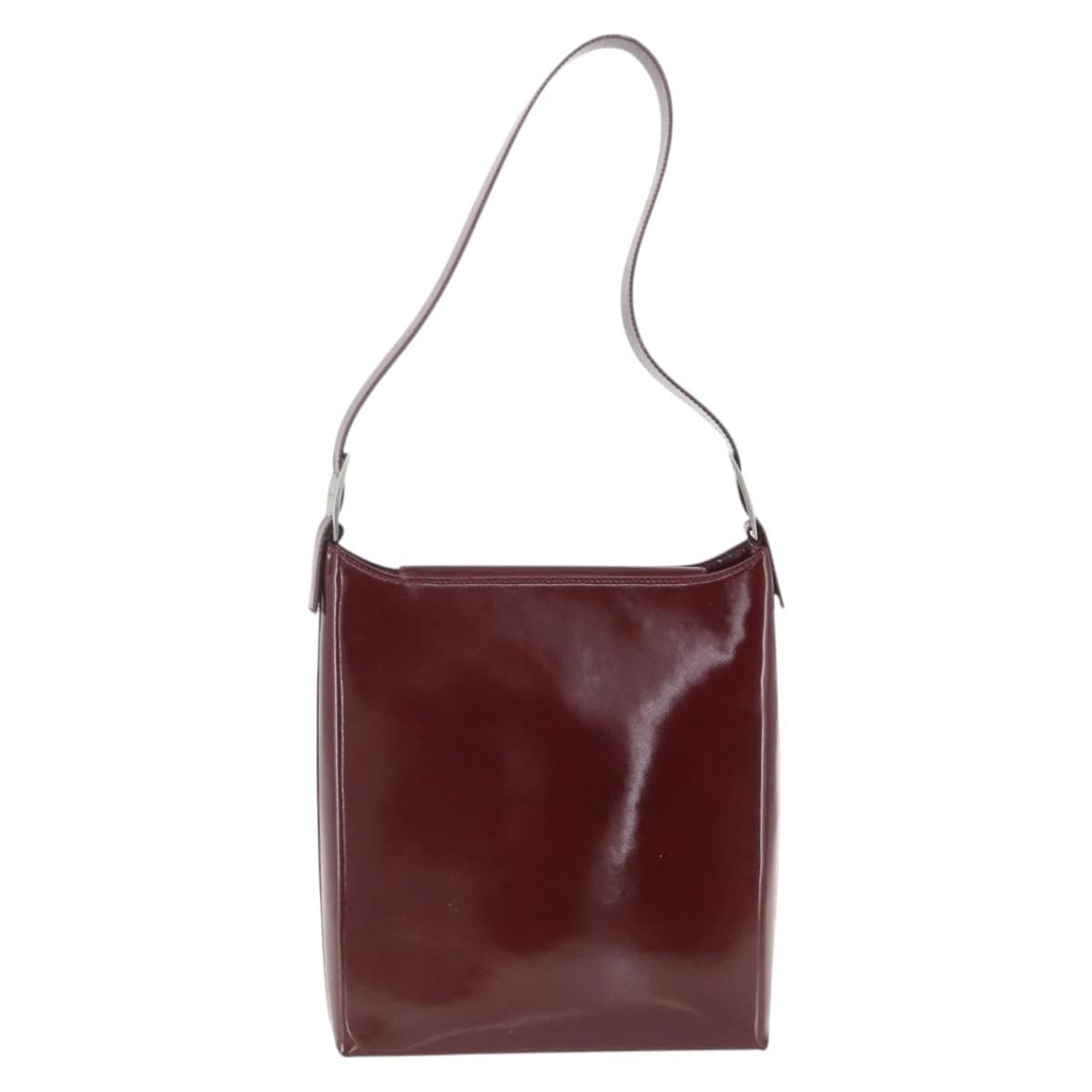 Salvatore Ferragamo Vala Shoulder Bag Patent Leather Red Patent_Leather Shoulder Bag Bag (Pre-Loved)
